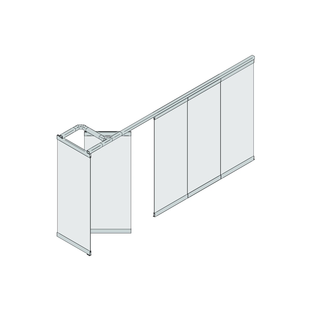 Glas Schiebe-Stapelwand, 2932xx0xx46