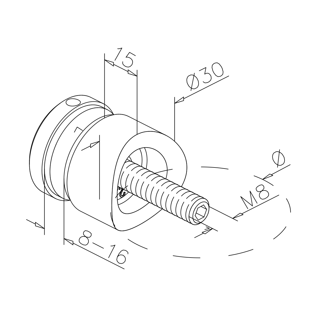 Glasbefestigungsadapter, xx0746xxxxx