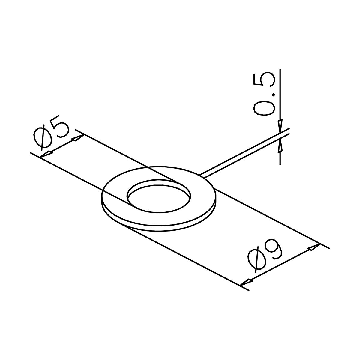 Rubberen ring voor 11.0680.006..., 7719503101000 Gummiring für Endstütze Trine, 7719503101000
