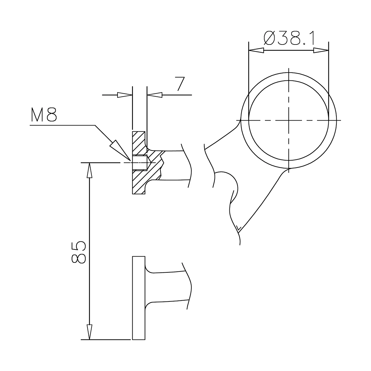 Fußlaufstütze, xx0102xxxxx Fußlaufstütze, xx0102xxxxx