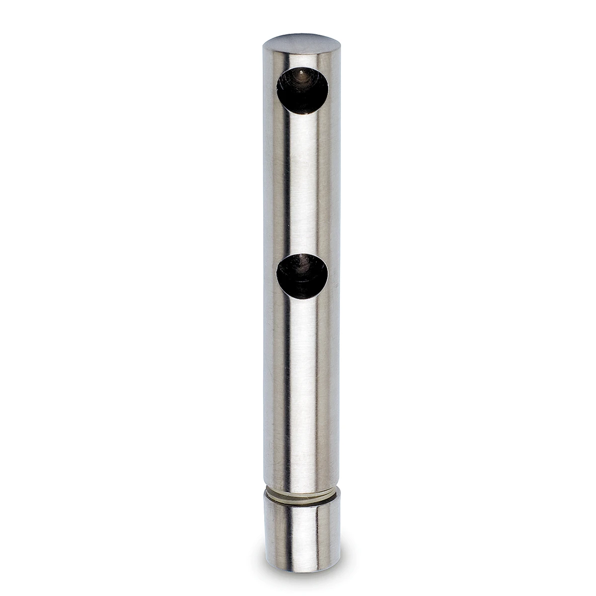 Double end bracket for mounting on glass, 110685xxxxx Doppelte Endstütze für Glasmontage, 110685xxxxx