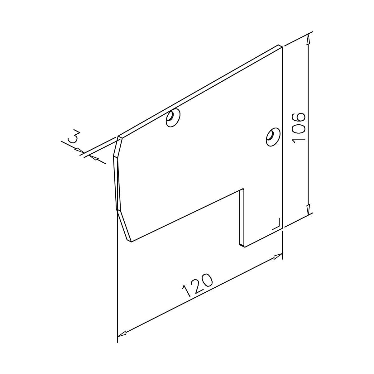 End cap right for wall clamping profile Faria / Farida, 7744130400046 Endkappe rechts für Wandklemmprofil Faria / Farida, 7744130400046