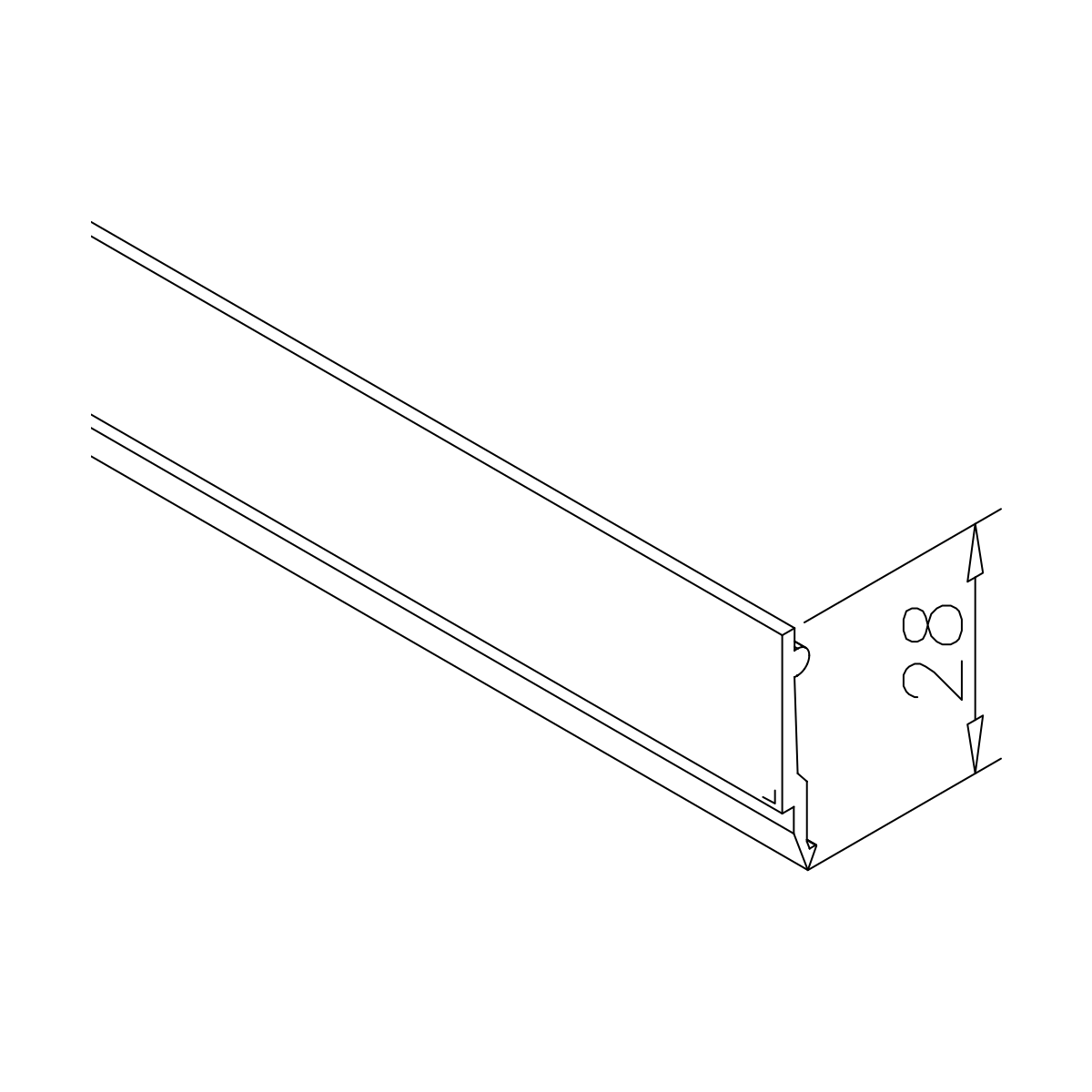 I-Profil für zweiteiliges U-Profil ohne Dichtung, 774930xxx00-xx