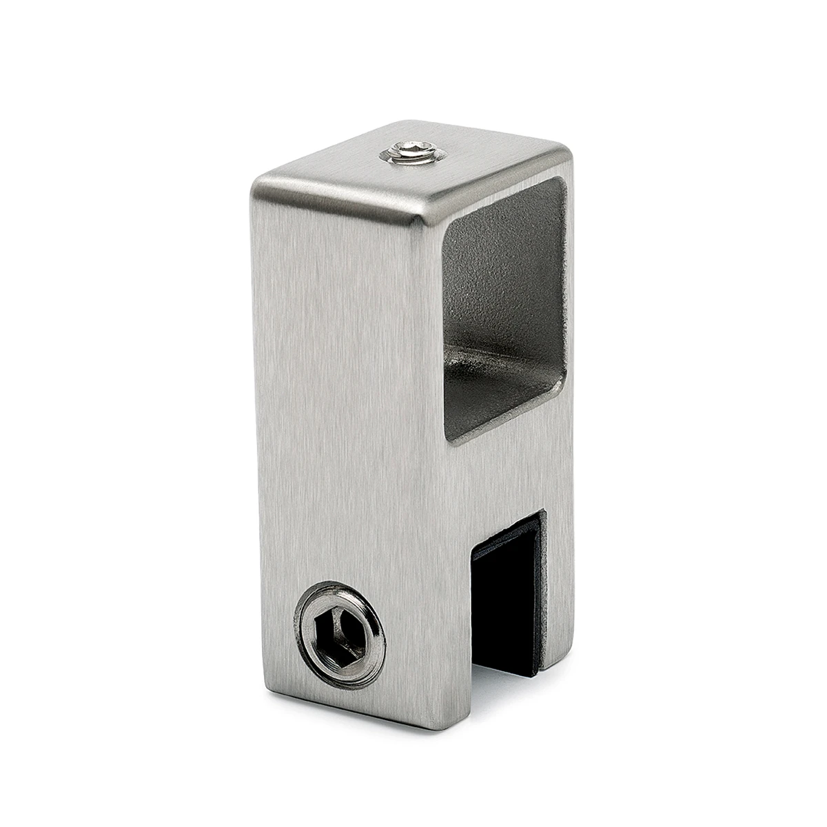 Glashalter offen für Vierkantrohr 20 x 20 mm, 400835420xx Glashalter offen für Vierkantrohr 20 x 20 mm, 400835420xx