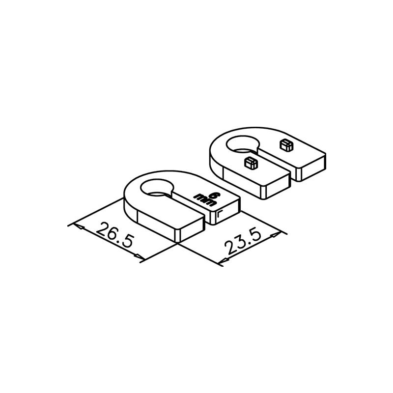Rubber inlay, 1950120xx00 Gummieinlage für Glasklemme Amarentia, 1950120xx00