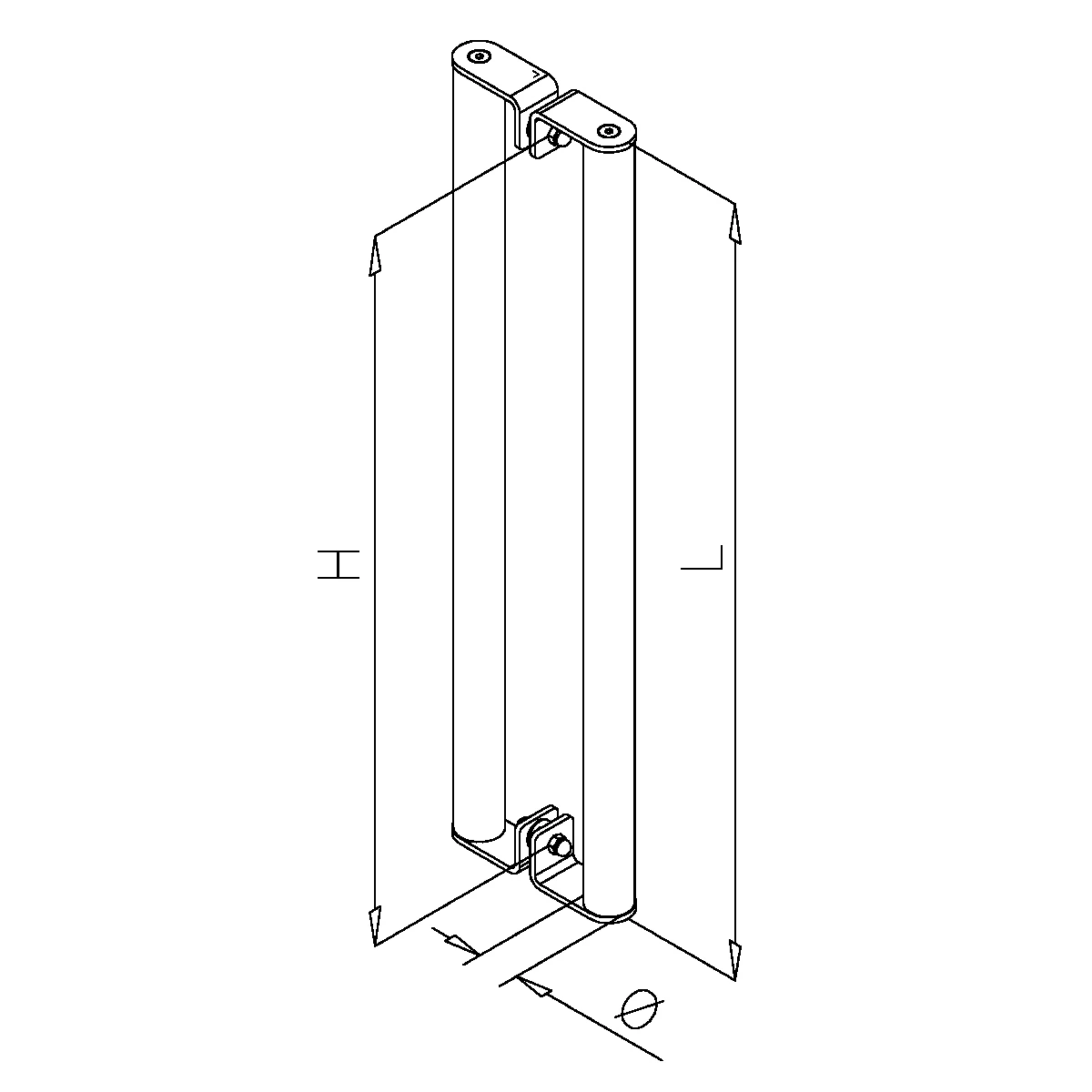 Türgriff nach Maß 90°, 47x109xxx12