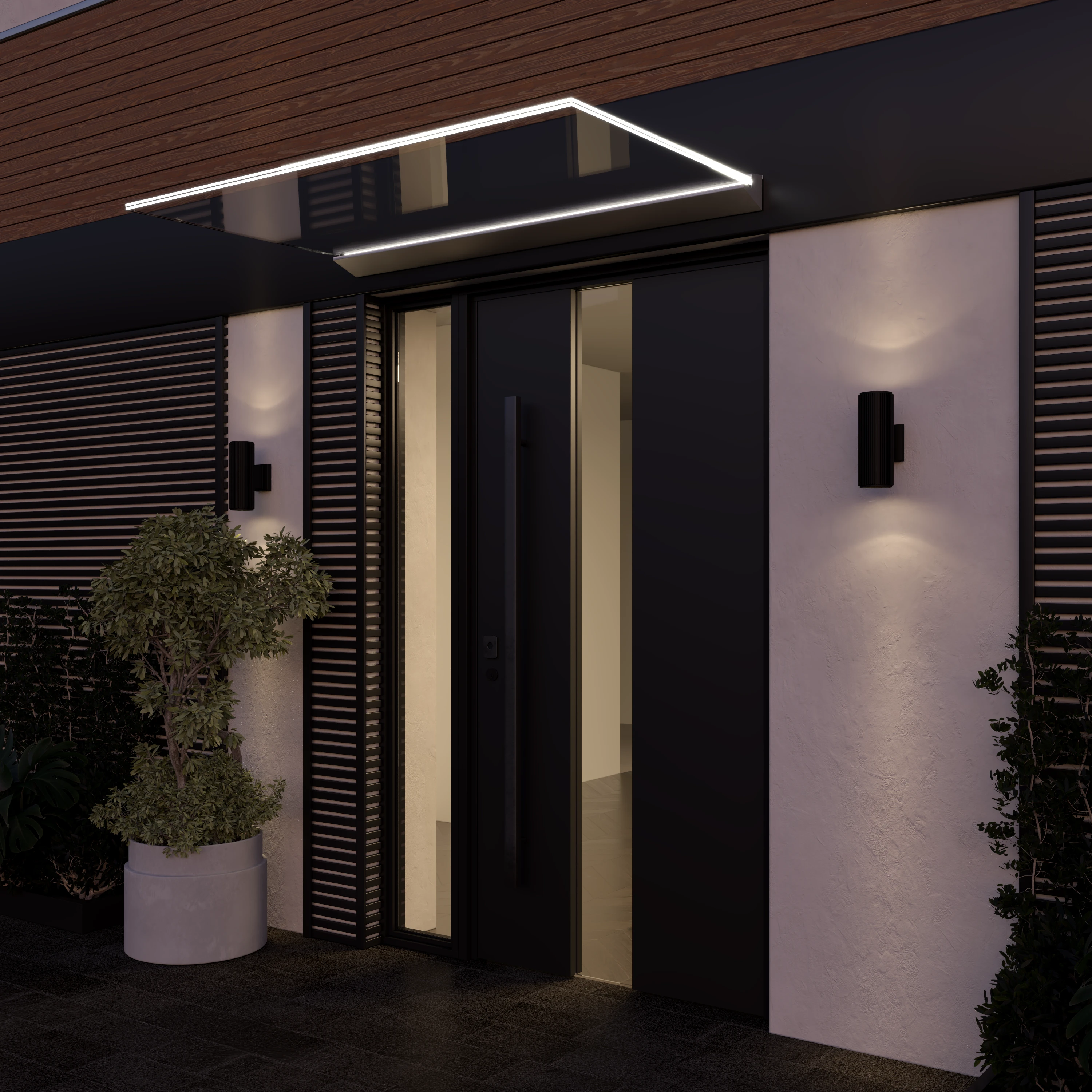 Cantilevered glass canopy, 77990076 Freitragendes Glasvordach CTO, 77990076