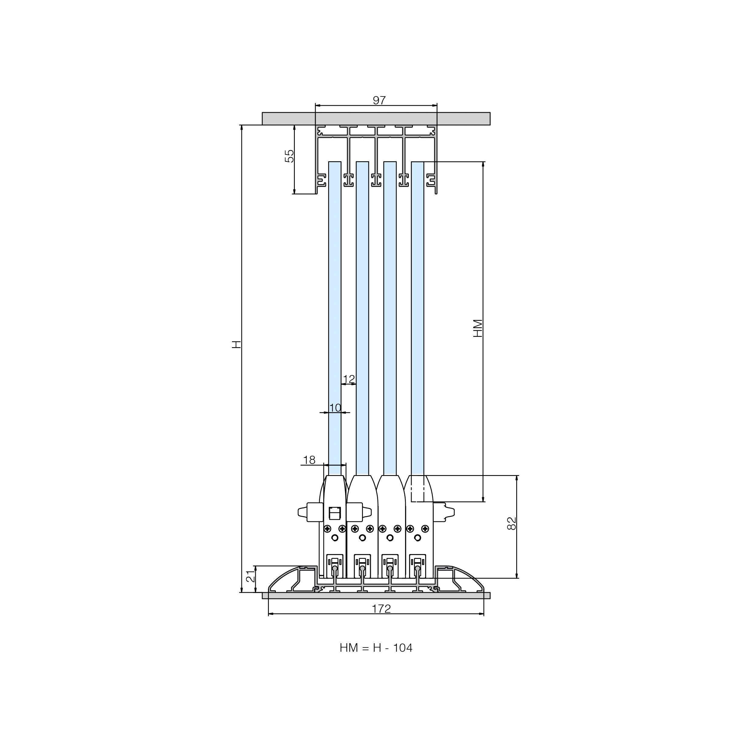 Terrace sliding glass wall CTO, 77990066 Terrassen Glasschiebewand CTO, 77990066