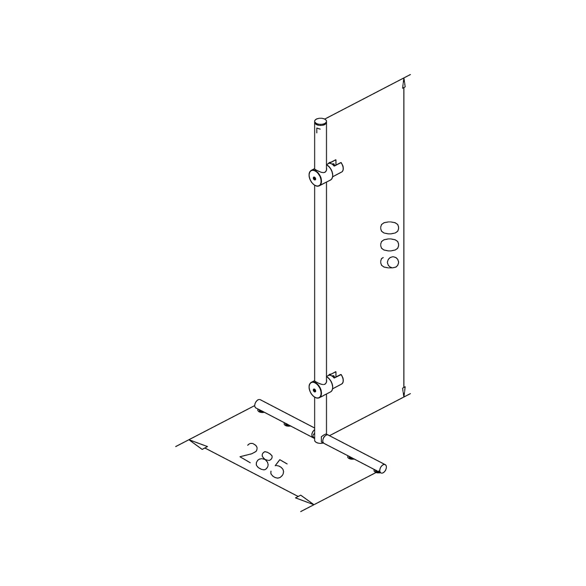 Mobile hygiene protection post, 20165x019xx Mobiler Hygieneschutzpfosten, 20165x019xx