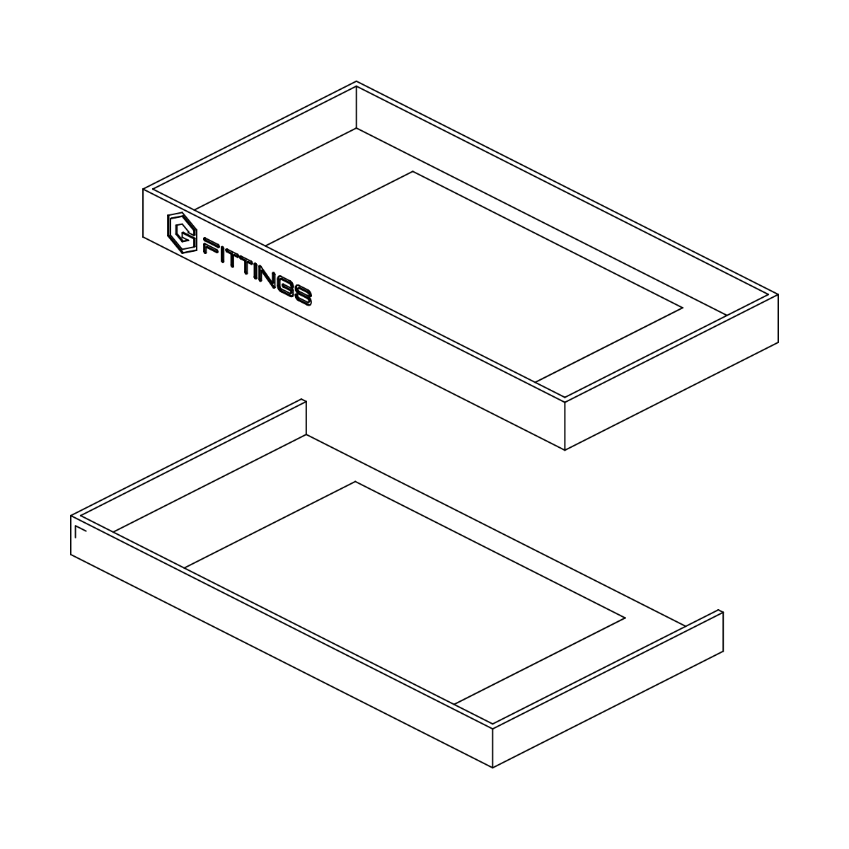 Rechteckige Abdeckkappen für Glastürscharnier, 77450111000-xx Rechteckige Abdeckkappen für Glastürscharnier, 77450111000-xx