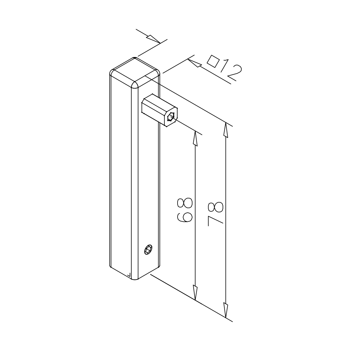 Mini-Rail-Stütze, 1246xx00812