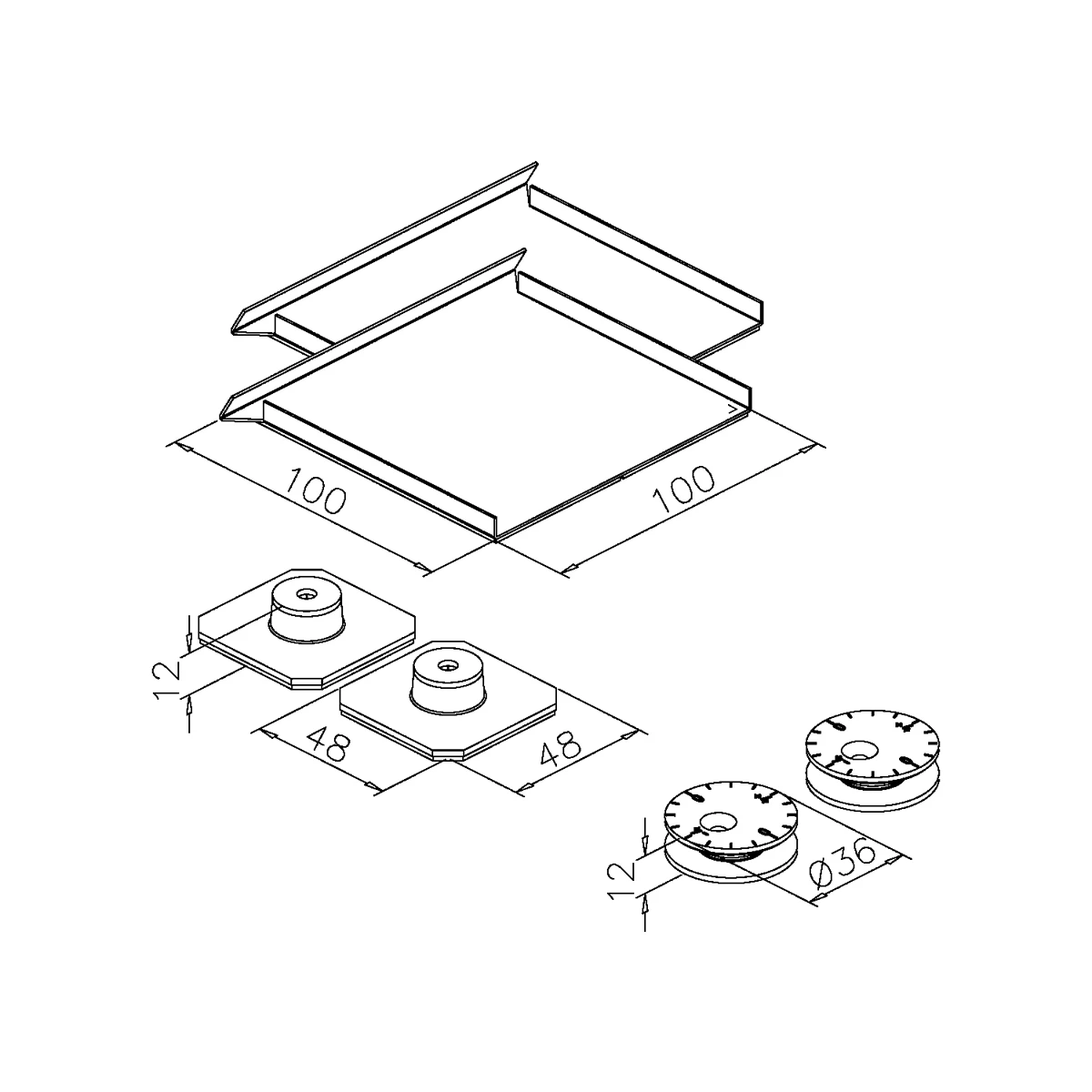 Profi Spiegelophangsysteem, 4851xx00000 Profi-Spiegelset, 4851xx00000