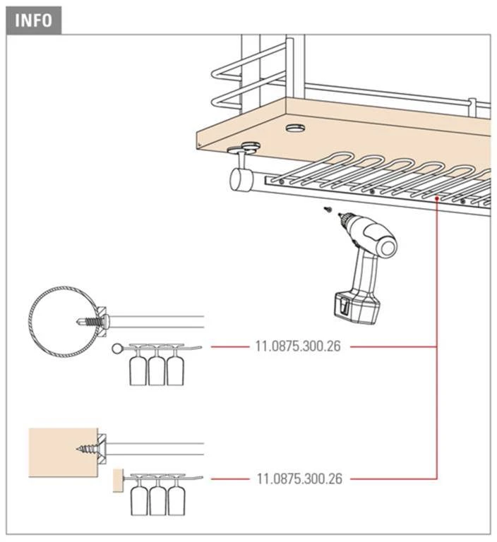 Glass rack, xx0875300xx Gläserhalter, xx0875300xx
