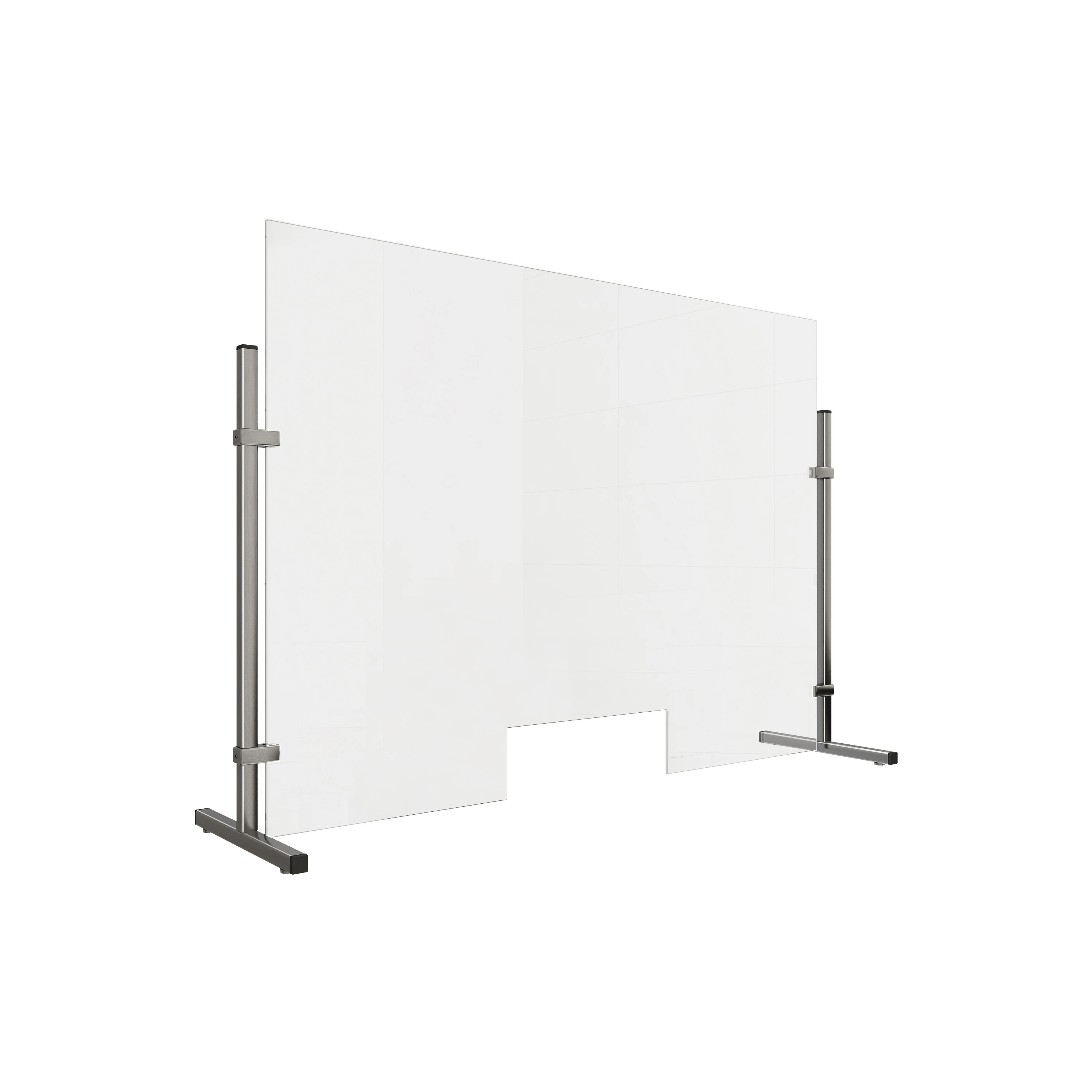 Mobiele baliescherm vierkant, 20068x420xx Mobiler Hygieneschutz aus Glas vierkant, 20068x420xx