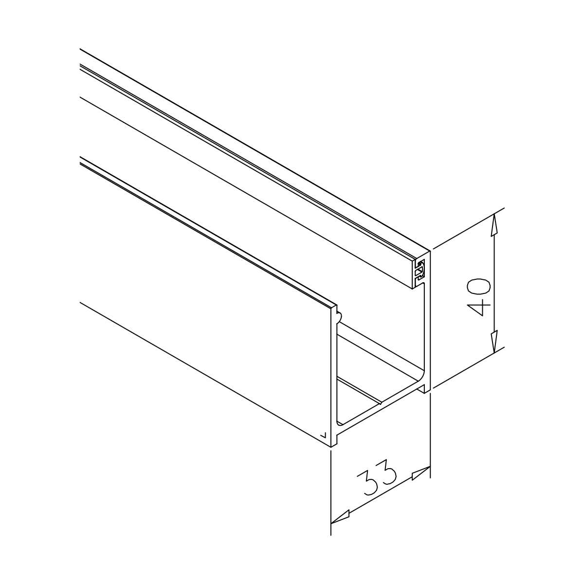 U-Profil für Zargentüren mit Dichtung, 77491xxxxxx-xx