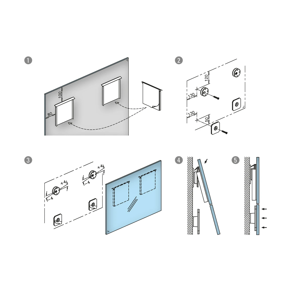 Profi Spiegelophangsysteem, 4851xx00000 Profi-Spiegelset, 4851xx00000