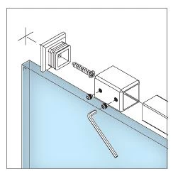 Muur flens 90° voor vierkant buis 20 x 20 mm, 400515420xx Wandflansch 90° für Vierkantrohr 20 x 20 mm, 400515420xx