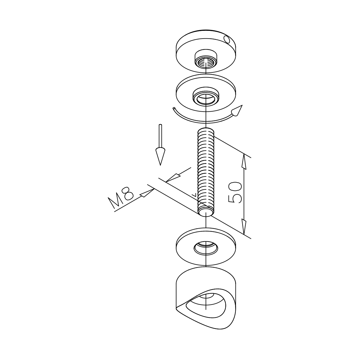 Glasbefestigungsadapter, xx0746xxxxx