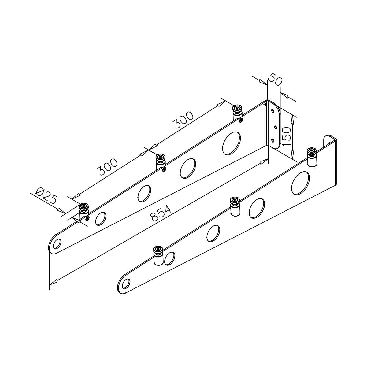 Glasvordach mit Schwertträgern, 7744030000012