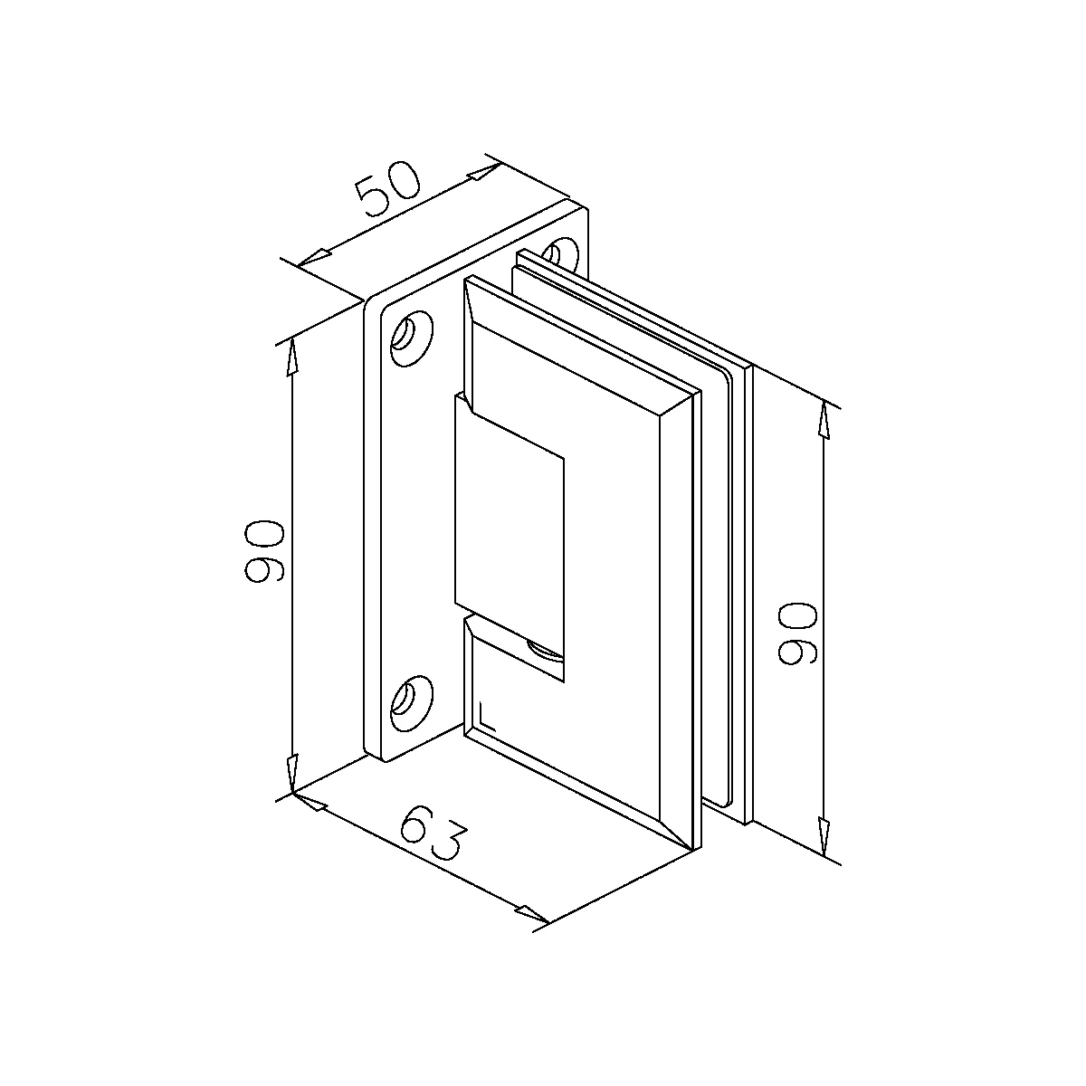 Glastür Scharnier, 413x12xxxxx Glastür Scharnier, 413x12xxxxx