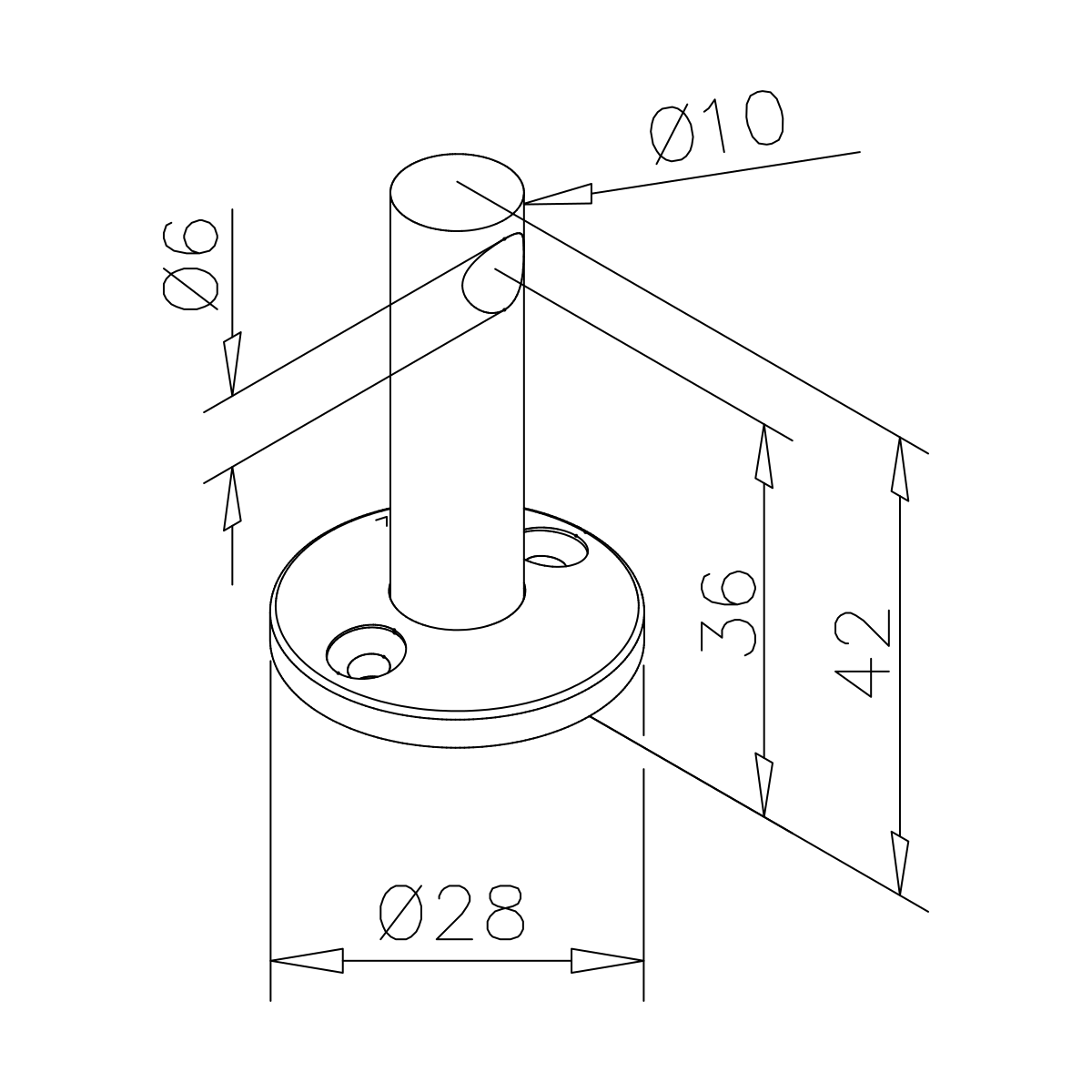 Mittelstütze für Holzmontage, 110651xxxxx