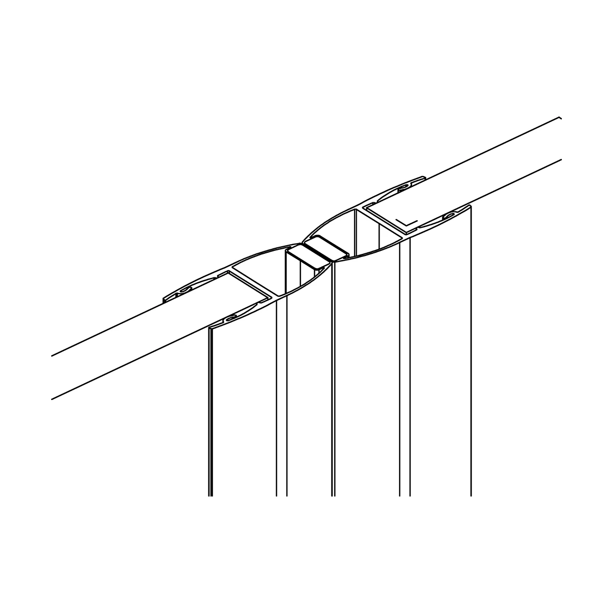 Magnetic seal 180° for glass door, 194040180xx Magnetschließleiste 180° für Glastür, 194040180xx
