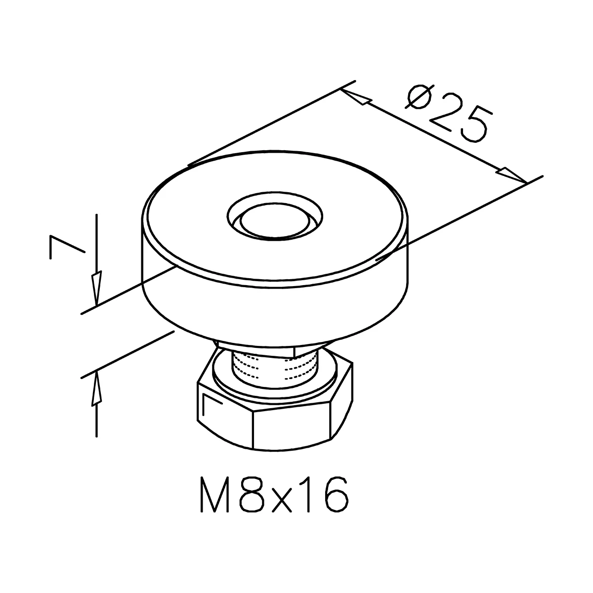 Front adjustment device for wall clamping profile Faria / Farida, 7744130700000 Vordere Einstellvorrichtung für Wandklemmprofil Faria / Farida, 7744130700000