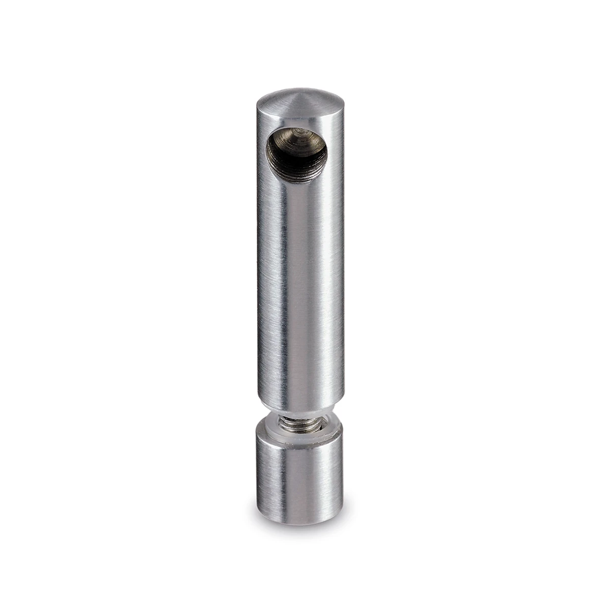 End bracket for mounting on glass, 110680xxxxx Endstütze für Glasmontage, 110680xxxxx