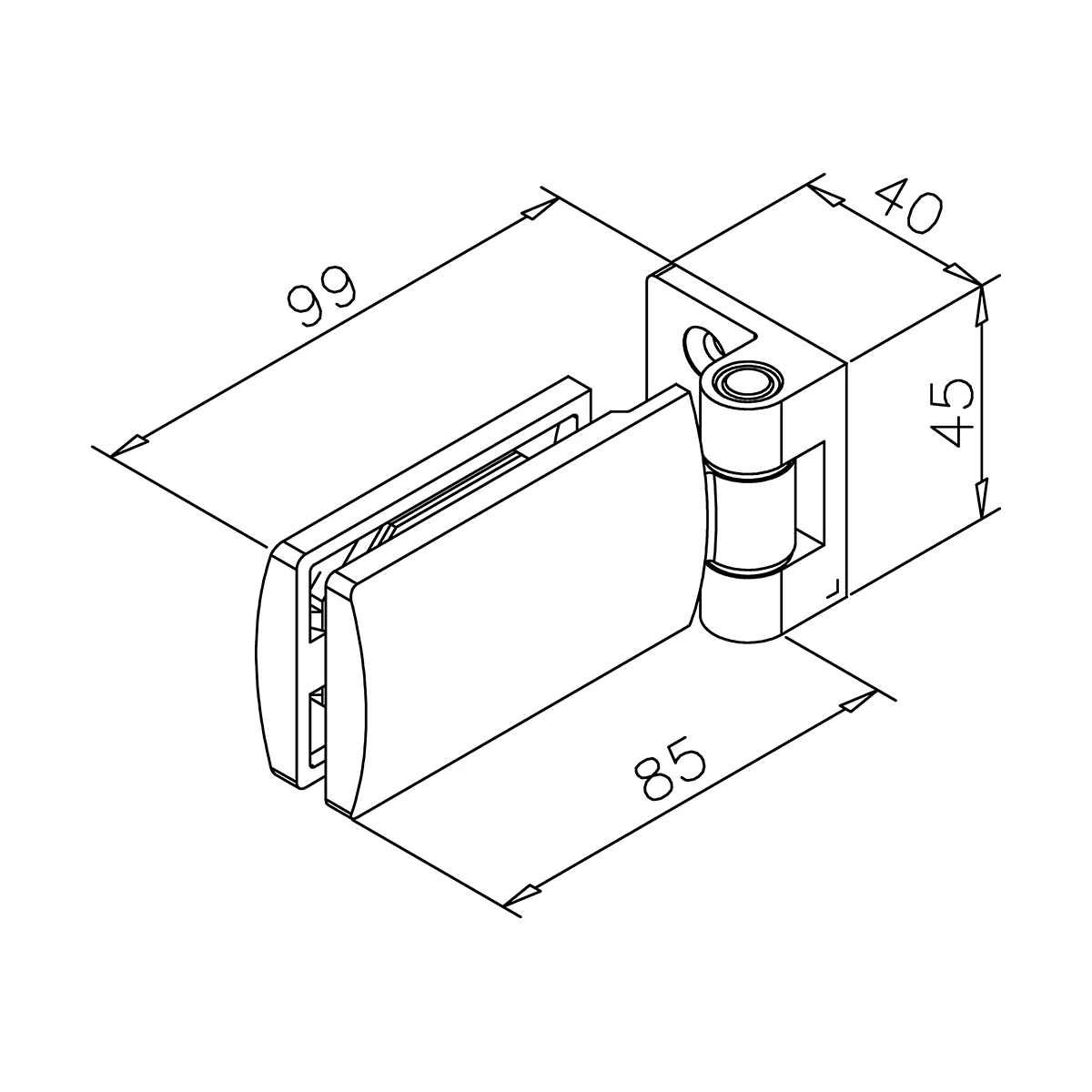 Glastürscharnier, 41050xxxxxx Glastürscharnier, 41050xxxxxx