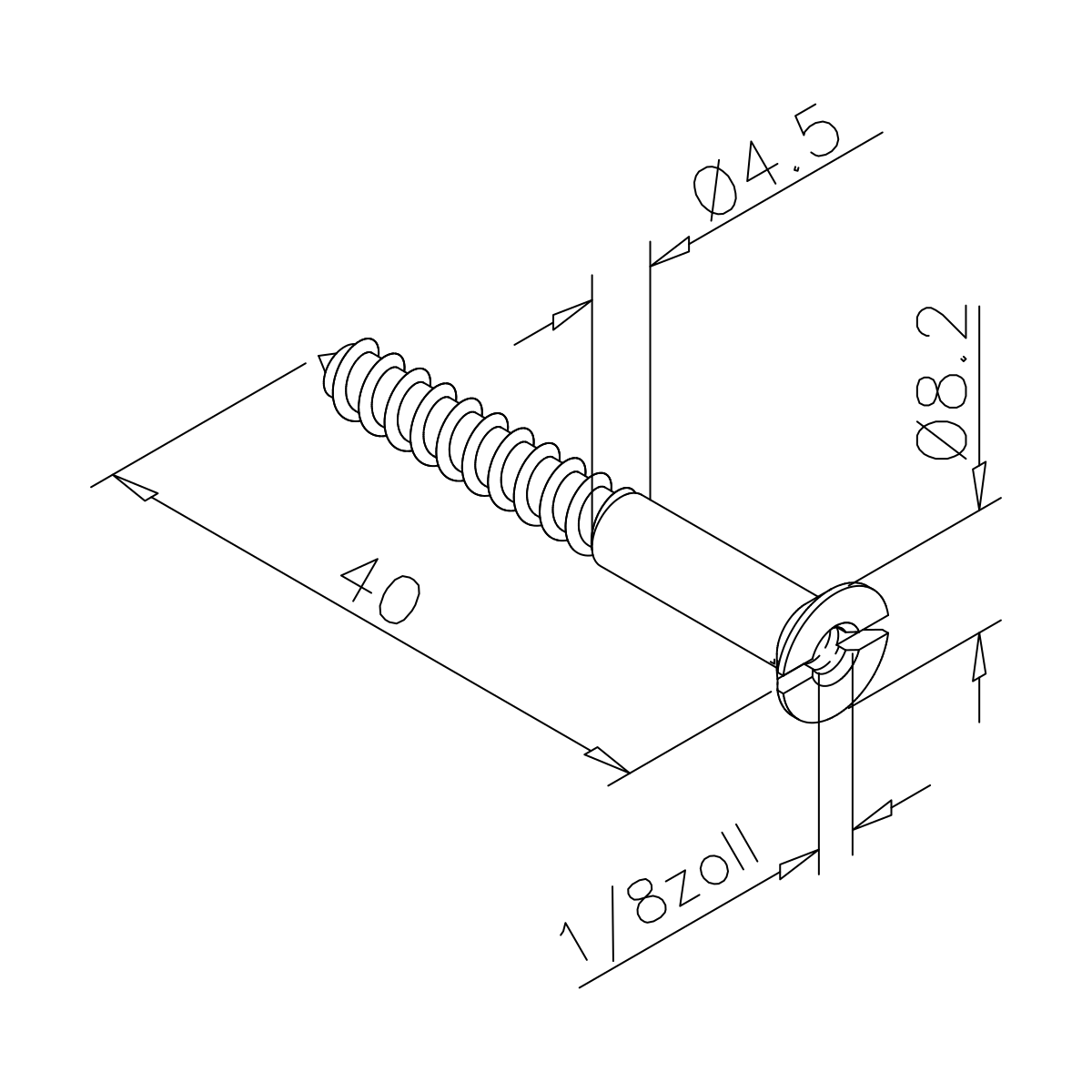 Holzschrauben mit Innengewinde, 7748532044000