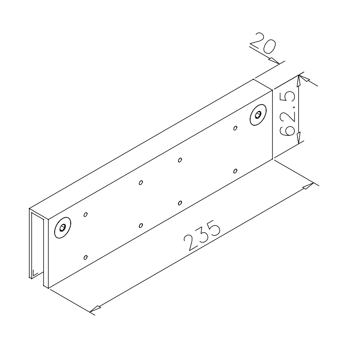 Glasbefestigungsschuh, 7745029801046