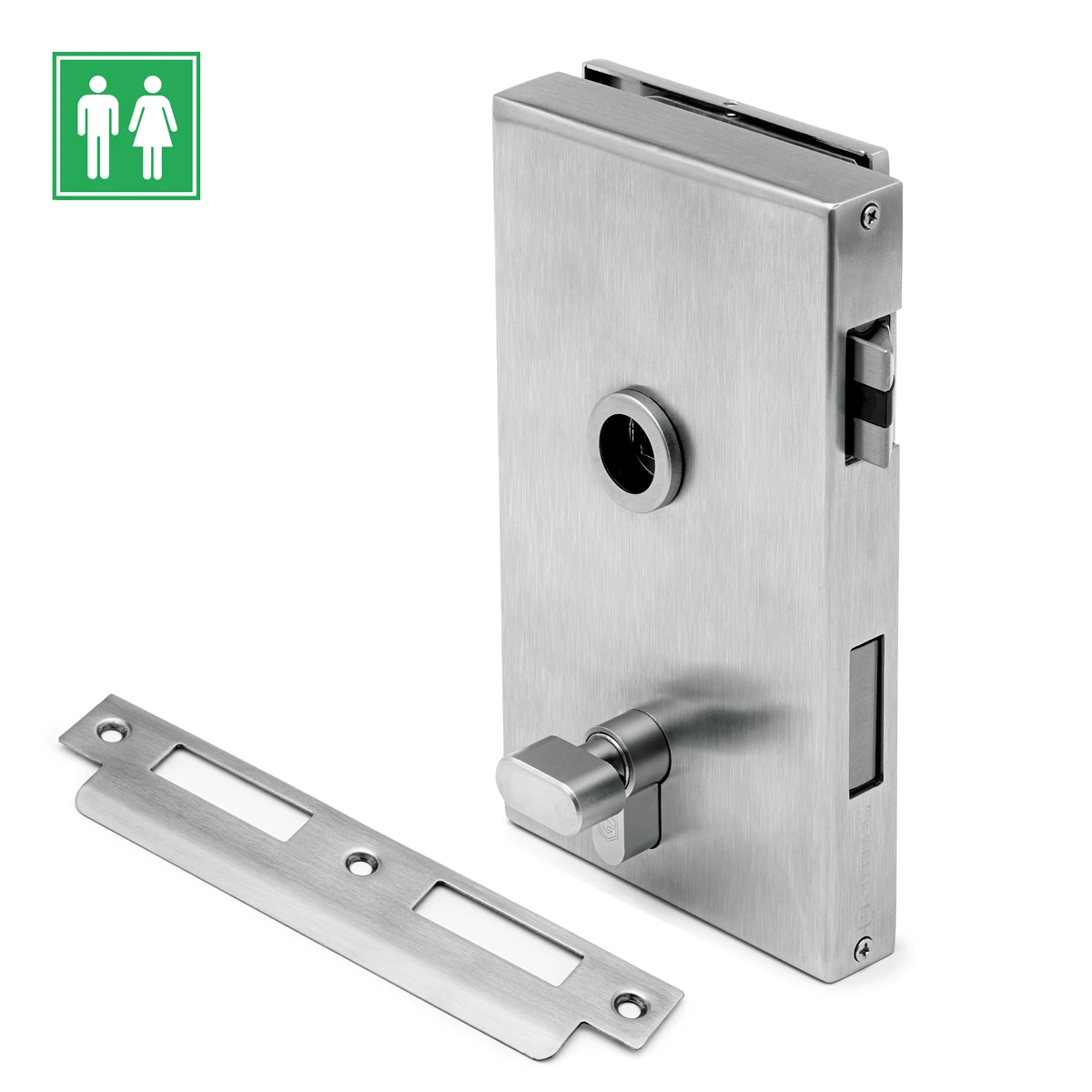 OFFICE Glass door lock for toilet, 4529x0004xx OFFICE Glastürschloss für Toilette, 4529x0004xx