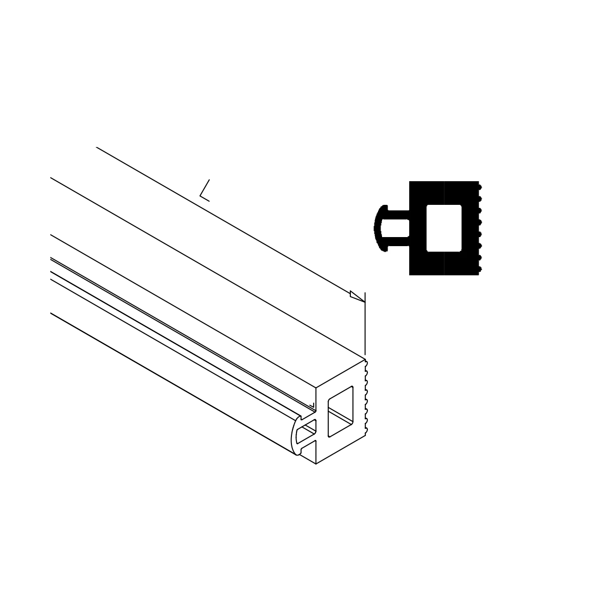 Basisdichtung für Fest- und Oberlichtverglasung, 5500 mm, 7719706600500 Basisdichtung für Fest- und Oberlichtverglasung, 5500 mm, 7719706600500