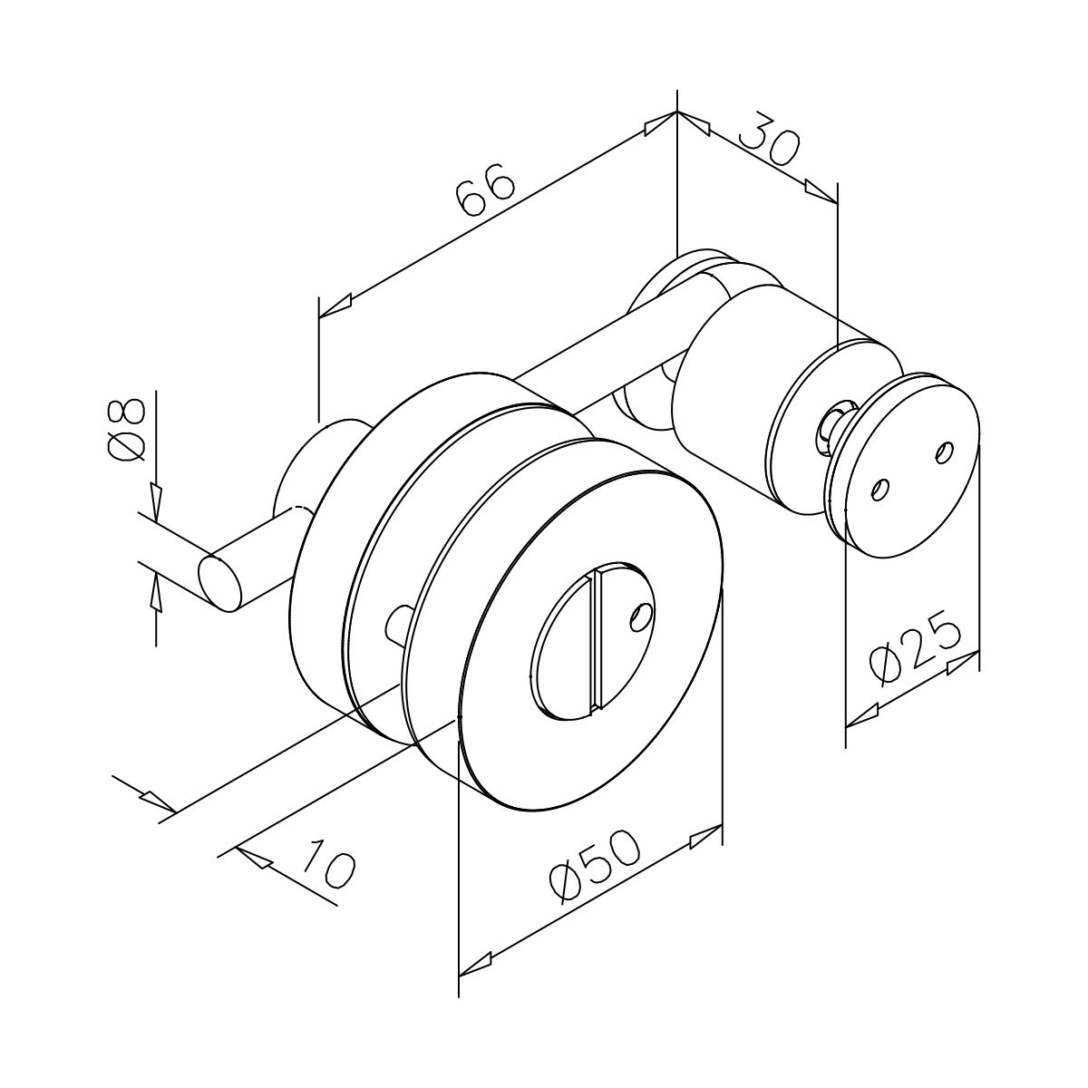 Verriegelung für WC-Kabinen, 7740500105012