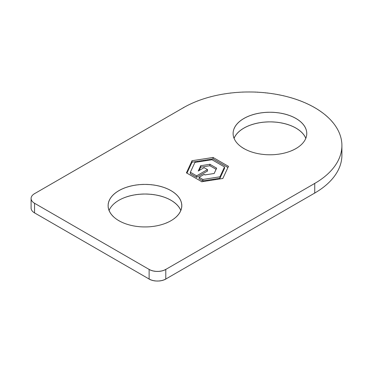 Rubber inzetstuk voor scharnier Kirstin, 7719506800000 Gummieinlage für Scharnier, 7719506800000