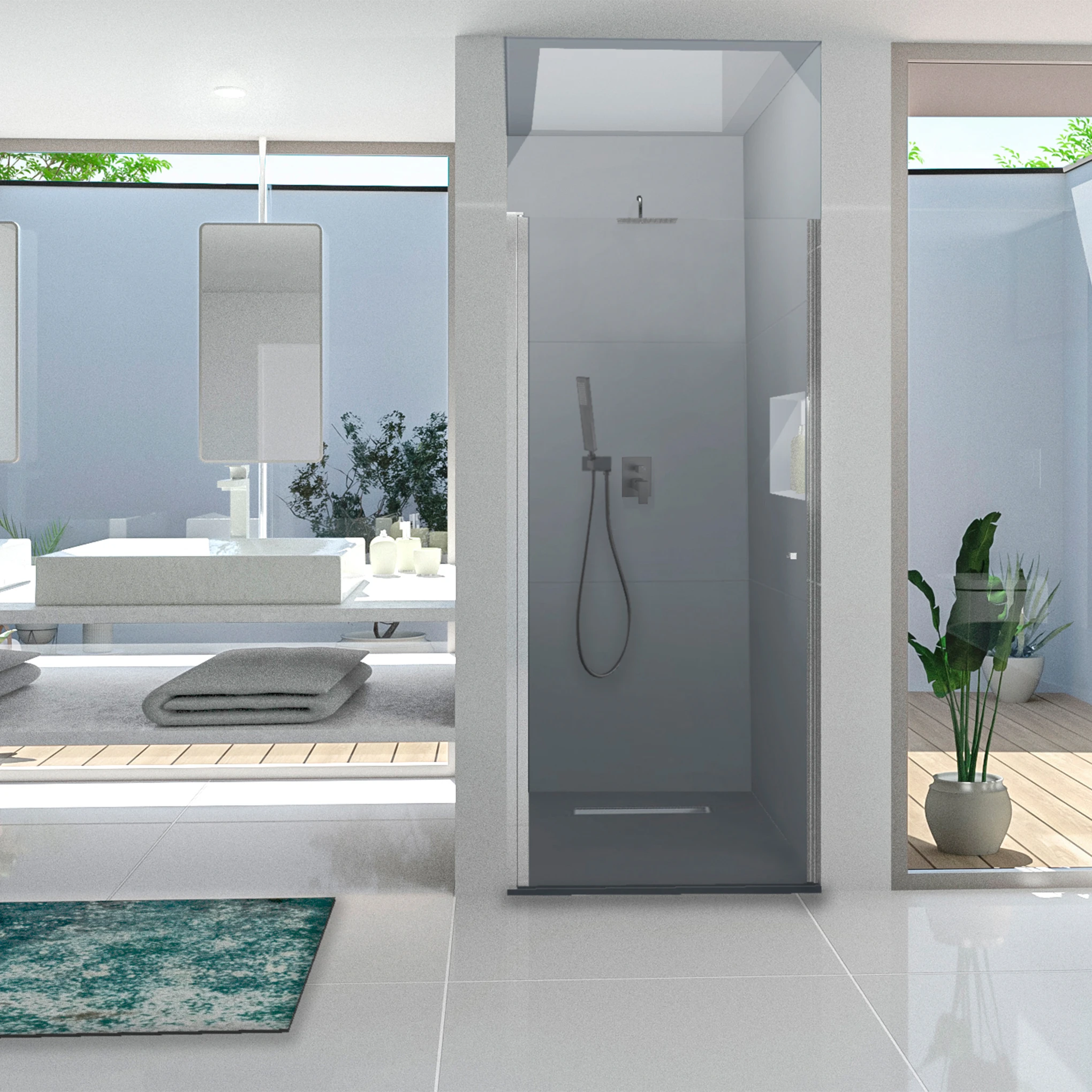 Shower cubicle, 294016xxxxx Ganzglasdusche, 294016xxxxx