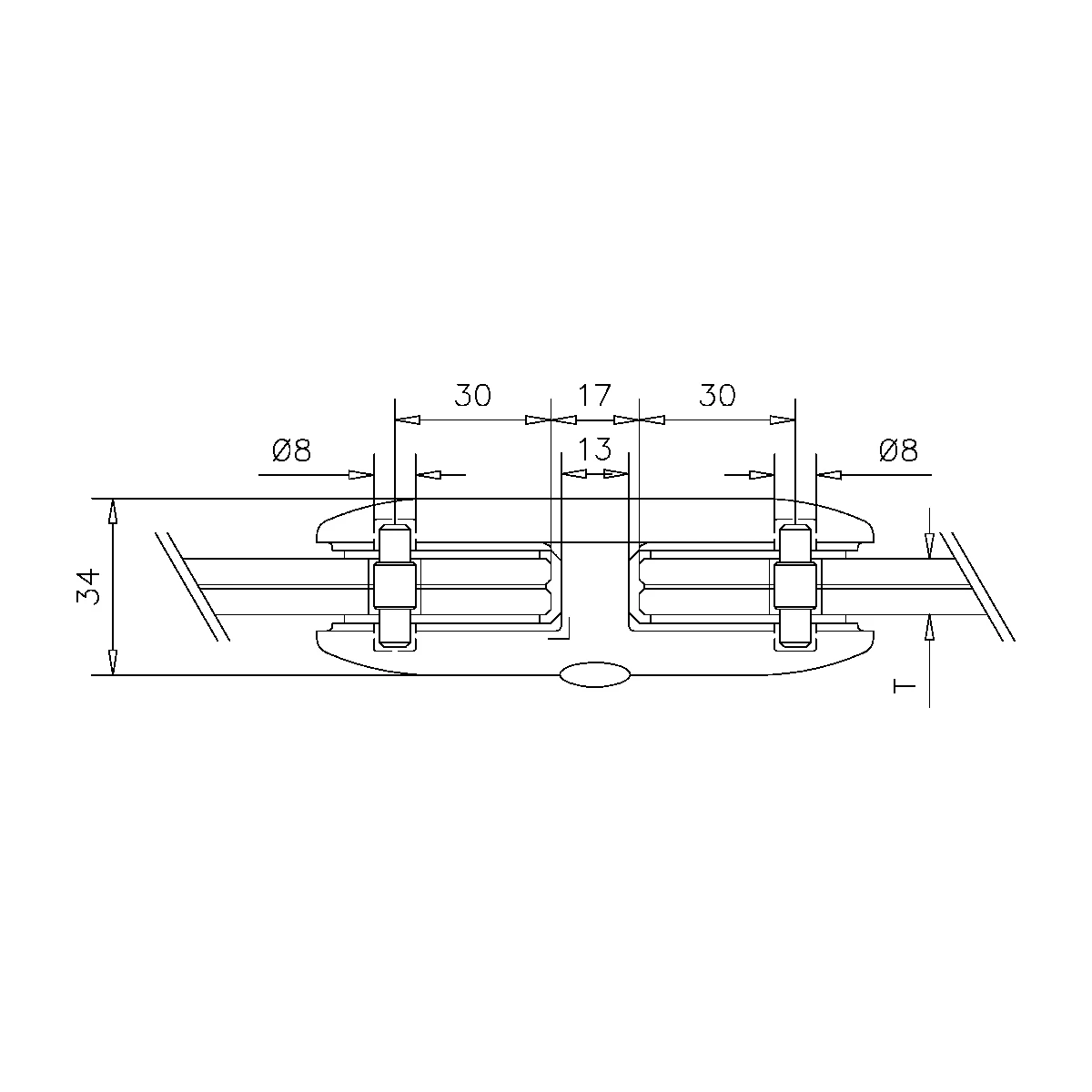 Glass connector, 122800x0012 Glasverbinder, 122800x0012