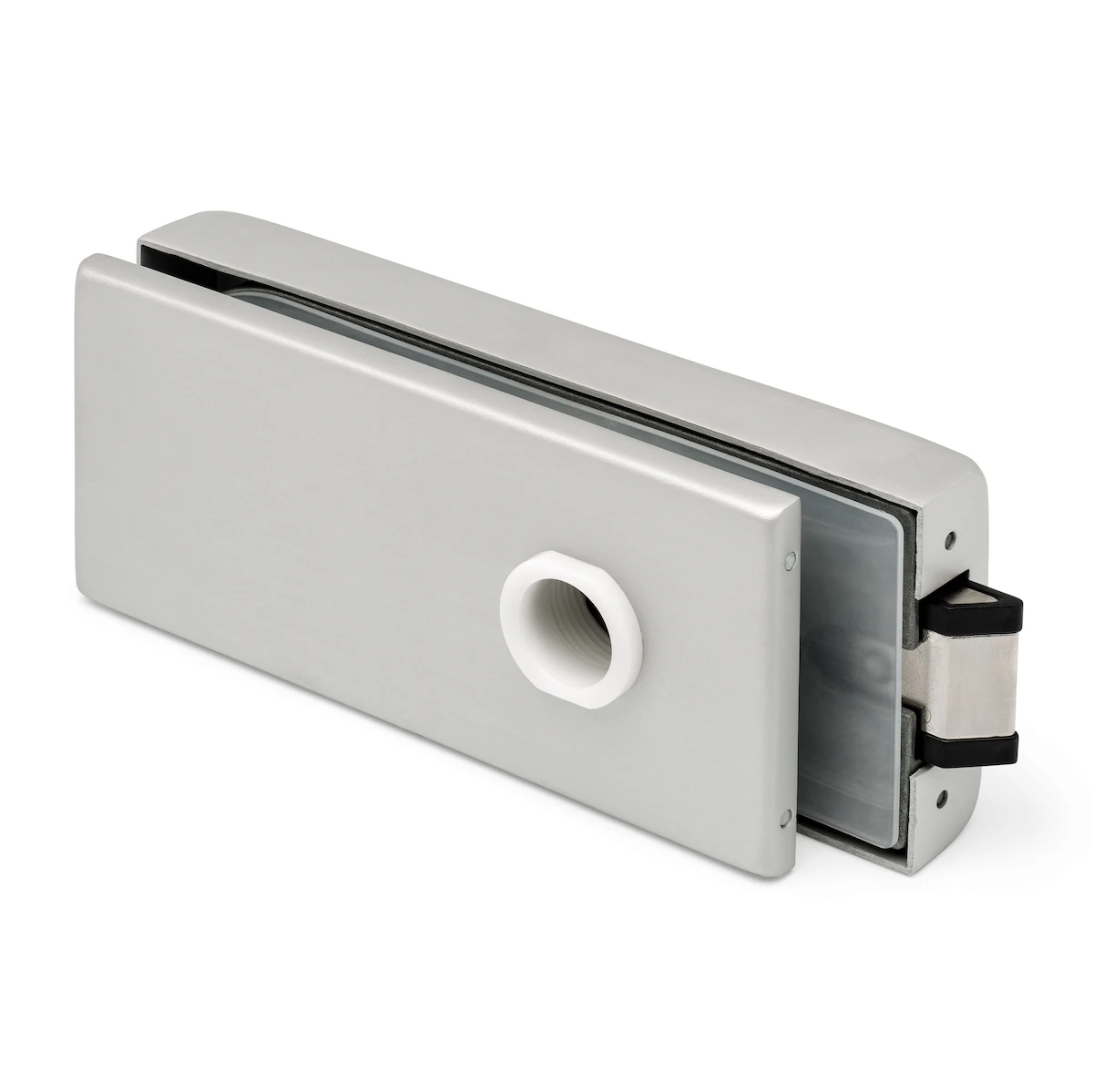 Rectangular glass door lock, non-locking, 77452260901-xx Rechteckiger Schlosskasten für Glastür, unverschließbar, 77452260901-xx