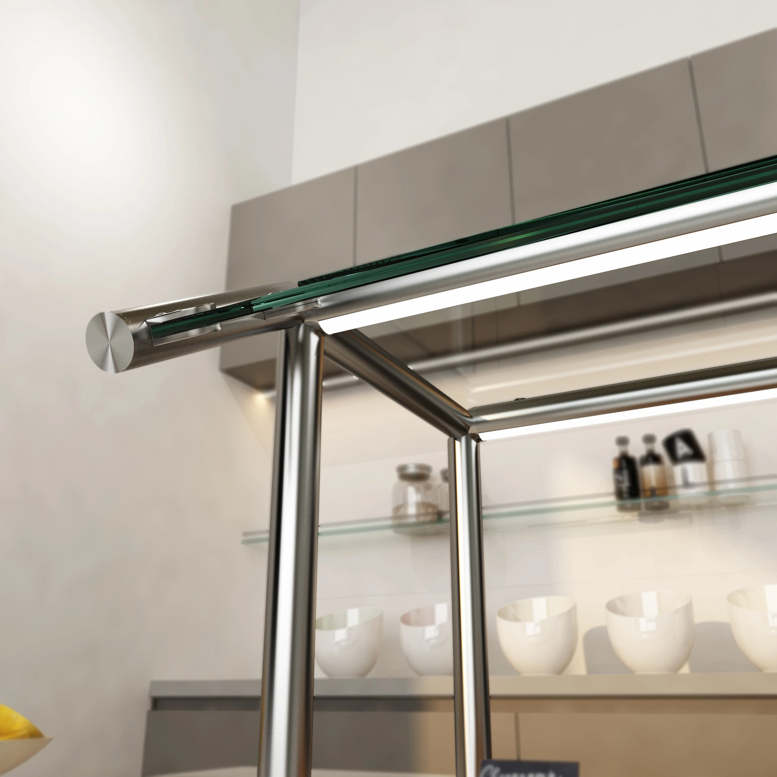 Uitgiftebuffet met LED-verlichting, 7720022003820 Hustenschutz mit LED Beleuchtung, 7720022003820