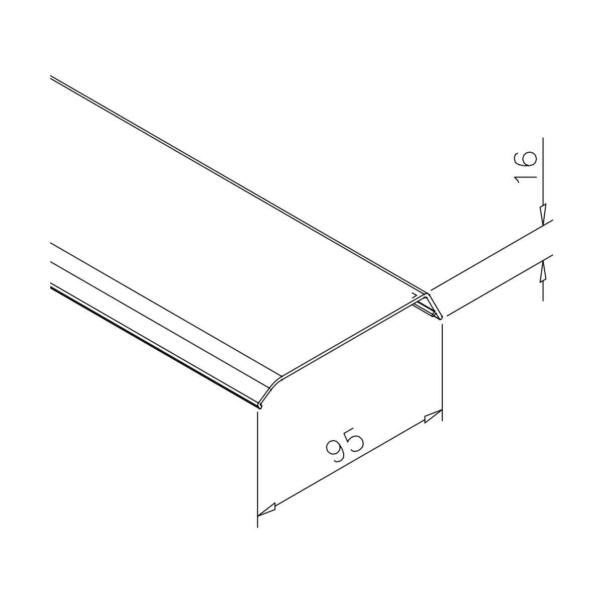 Abdeckung für Wandklemmprofil, 441202xxx46