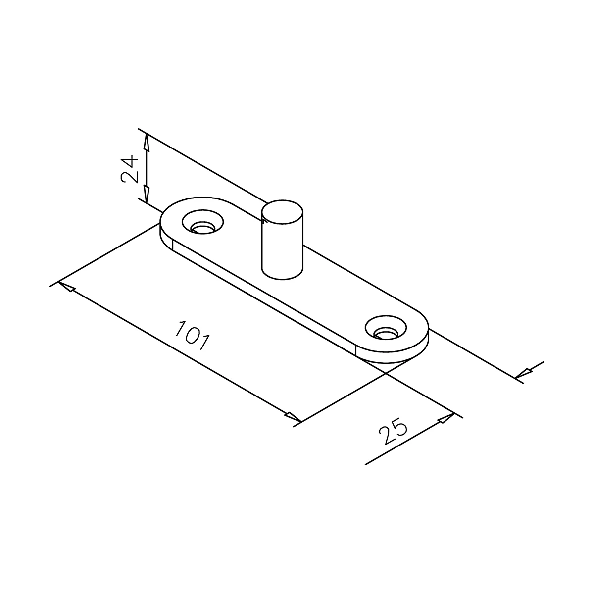 Top pin for pin receptacle 107, 450108000xx Oberer Zapfen  für Zapfenaufnahme 107, 450108000xx