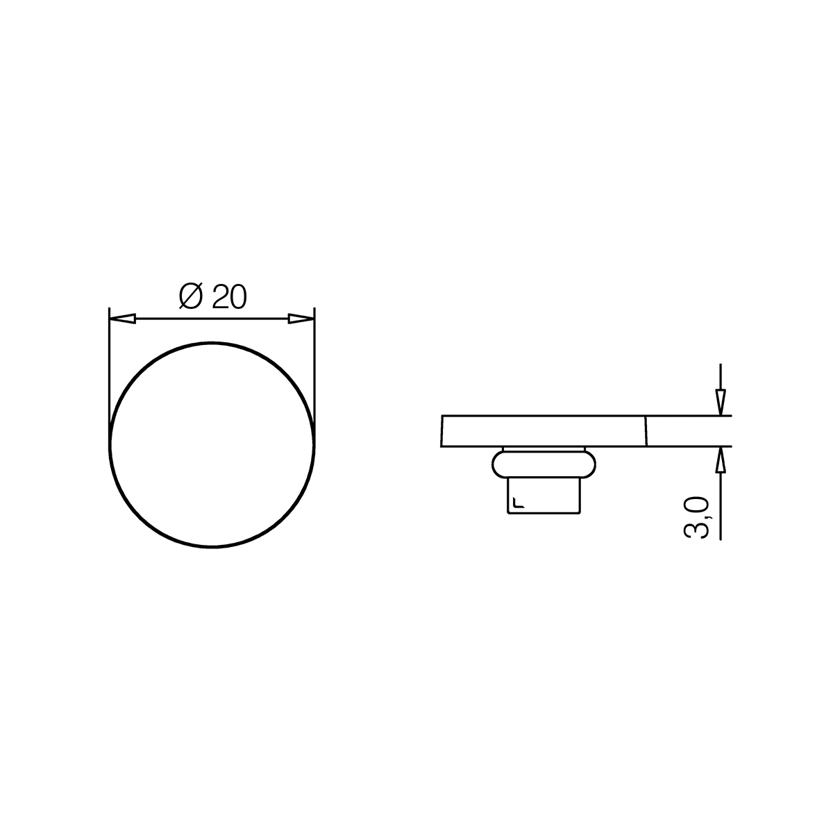 Schutzpuffer für Glasplatten, einsteckbar, 196010xxx00 Schutzpuffer für Glasplatten, einsteckbar, 196010xxx00