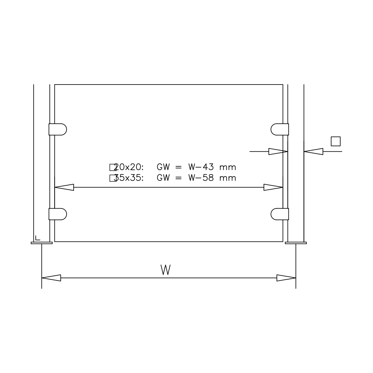 Post, 20123x03520 Pfosten, 20123x03520