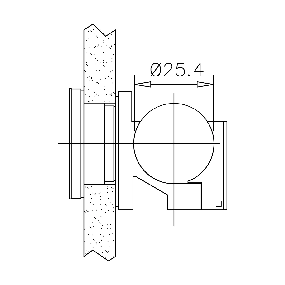 Rail-Glas-Bevestiging, 466116000xx Laufrohrhalter für Glas-Montage, 466116000xx