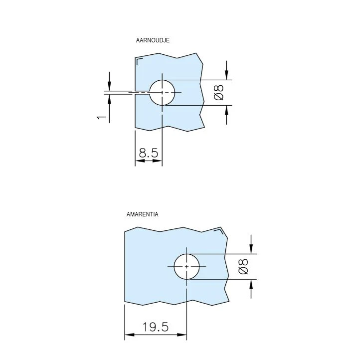Zekerheidsstift t.b.v. glasklem Amarentia / Aarnoudje, 7719501501400 Sicherungsstift für Glasklemme Amarentia / Aarnoudje, 7719501501400