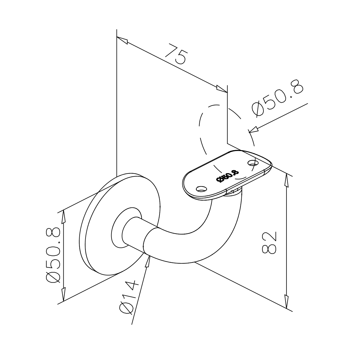 Handlaufstütze, 110112xxxxx