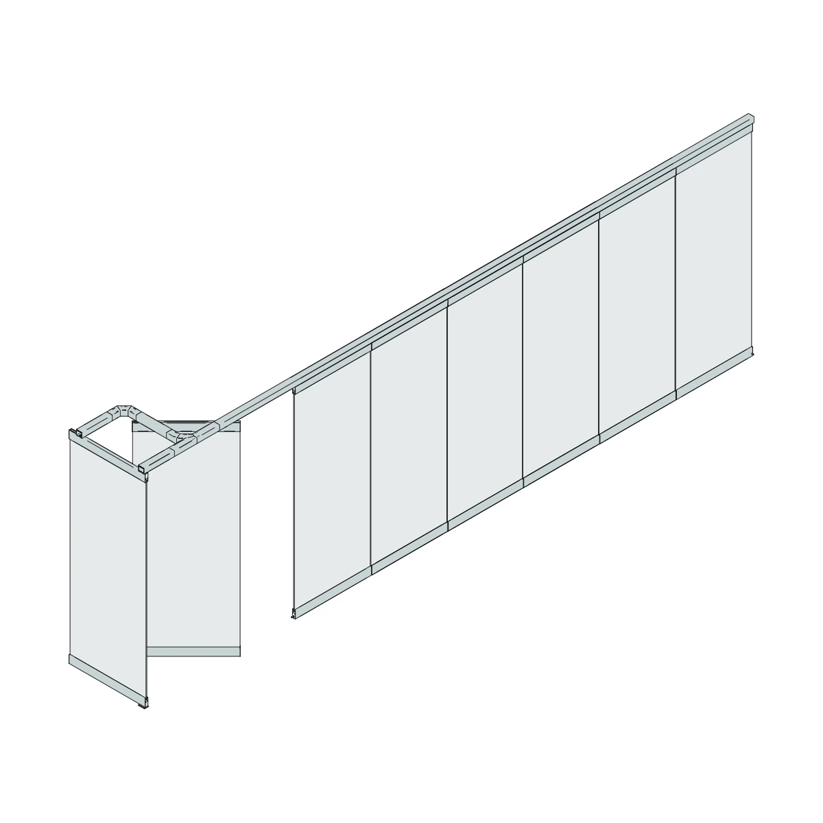 Glas Schiebe-Stapelwand, 2932xx0xx46