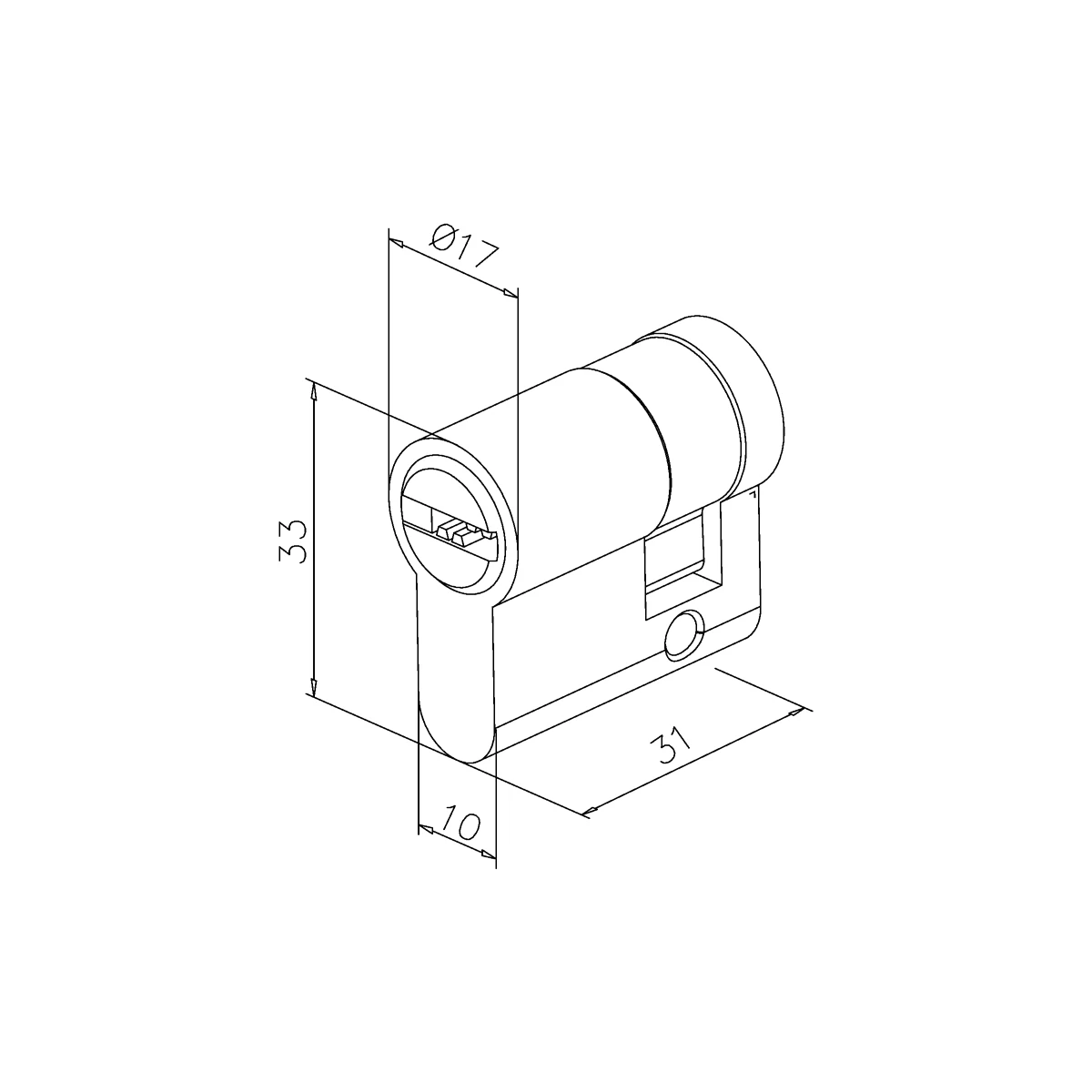 Profiel halve cilinder 31/0 mm, 7745271091x-xx Profil-Halbzylinder 31/0 mm, 7745271091x-xx