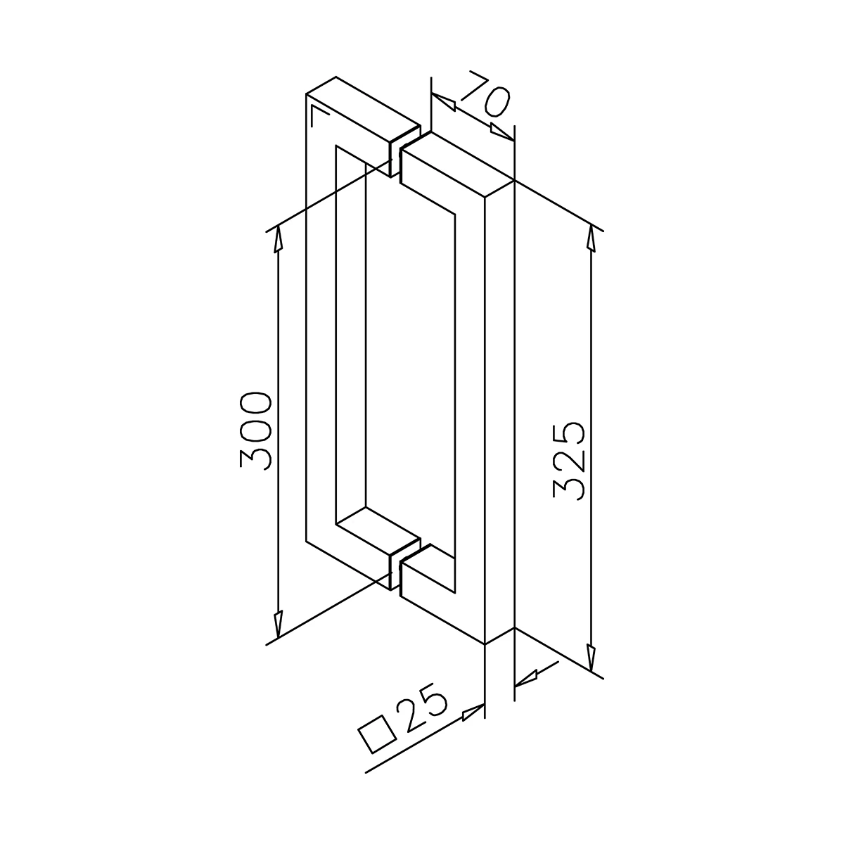 Türgriff, zweiseitig 90°, 4785xx4xxxx