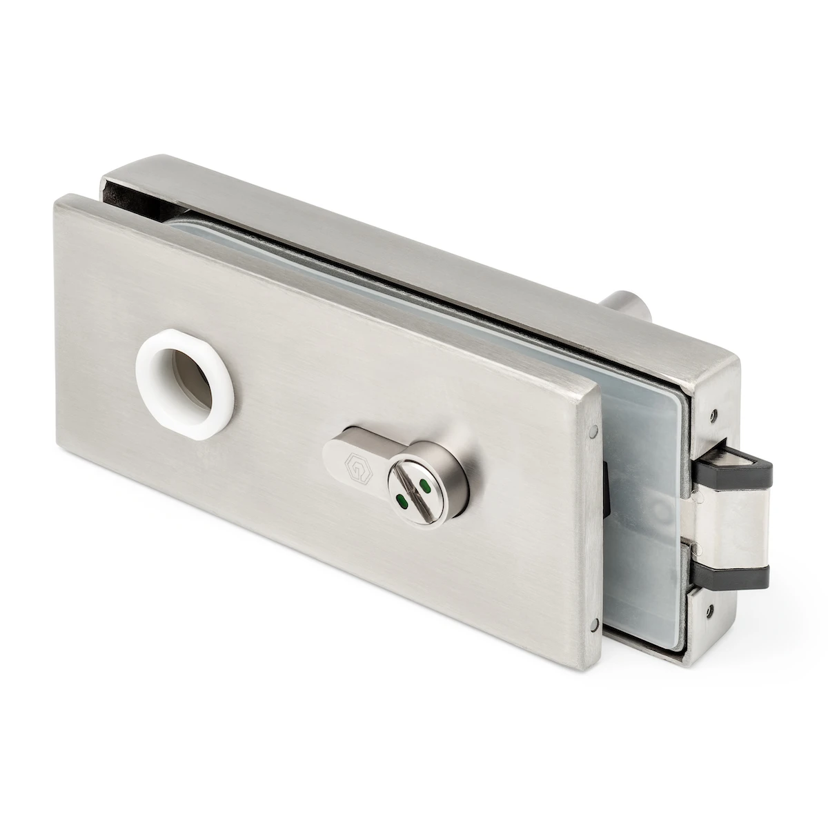 Rectangular glass door lock for toilet, 77452260903-xx Glastürschloss rechteckig für Toilette, 77452260903-xx
